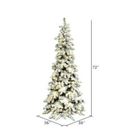 Umjetno božićno drvce od 6 ' od jata Kodiak jele, čisto bijela LED svjetla