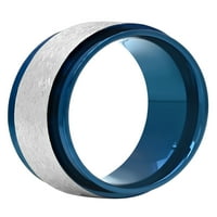 Muški nehrđajući čelik plavi ip zamrznuti završetak vjenčanja - muški prsten