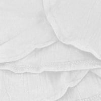 Owordtank ženska pamučna posteljina s džepovima čvrsta boja vintage elastična hlača široka noga visoki struk ležerne