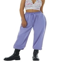 Ženske jesenske Casual hlače, duge hlače s elastičnim strukom i džepovima