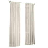 La Linen VoILEDRAP-118X84-IVORY Sheer Voile Drape Panel, bjelokosti-u