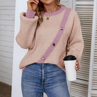 Kardigani za žene, ženski casual džemperi s izrezom i dugim rukavima, križni omot sprijeda, asimetrično dno s