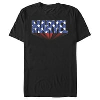 Muški Marvel Classic American Star Logo Graphic Tee Black Large
