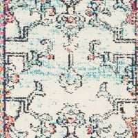 Vintage tradicionalni tepih za trčanje, 2'2 10'kremasto Plava
