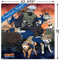 Zidni poster Naruto Shippuden-Kakashi Ninja goniči s gumbima, 22.375 34