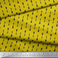 Soimoi žuti pamučni poprilin tkanina strelice strelice dekor tkanina tiskano dvorište široko