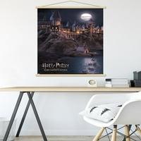Zidni poster Hari Potter i čarobni kamen-Hogvarts noću u magnetskom okviru, 22.375 34