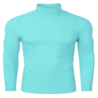 Jedinstveni prijedlozi Muški pulover, lagani gornji dio dugih rukava, majica s dolčevitom s visokim vratom