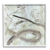 Apstraktna kompozicija tekućih oblika, umjetničko slikanje u bijelom okviru, zidni tisak, dizajn Susan Jill