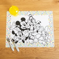 L. Childress Disney Baby Disboible Color Me Placemats, Mickey i Prijatelji, Pack, Multi-Color