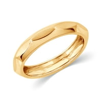 Za vašu žensku udobnost prikladan je jednostavan zaručnički prsten od 14k žutog punog zlata, veličina prstena