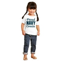 Ponosni mornarički rođak vojna obitelj majica za dječake i djevojčice od 9 do 4 inča
