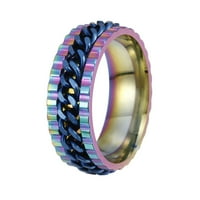 Modni prsten od nehrđajućeg čelika s vanjskim obručem, rotirajući prsten, prekrasan poklon, hipoalergenski prstenovi,