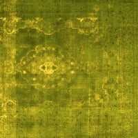 Pravokutni perzijski tepisi u boemskom stilu u žutoj boji, 4' 6', perivi u stroju tvrtke