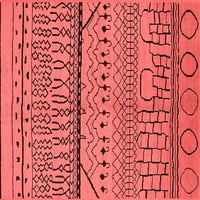 Moderni pravokutni tepisi za unutarnje prostore, Jednobojni Crveni, 8 '10'