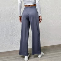 Ženske Radne hlače, Plus size, ženske široke hlače s visokim elastičnim strukom straga, poslovne radne hlače,