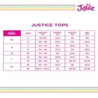 Justice Girls Racerback Graphic Active Tank Top, veličine 4- & Plus