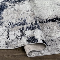 Umjetnički tkalci lutaju apstraktno područje prostirke, srebrni ugljen, 5'3 7'3