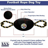 Kućni ljubimci prvi NFL Pittsburgh Steelers jak, izdržljiv, nogometna igračka za pse za žvakanje kućnih ljubimaca