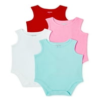 Ganimals Bodysuits za mišiće za bebe djevojčice 4pk