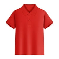 Majice za dječake majice Čvrsta boja Print SURPAR SALY CHARD SLOKAVNI LJETNI LJETNI LIJEČNI TEES Veličina 120;