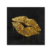 Zaštitni znak likovna umjetnost Zlatne usne Canvas Art by Color Bakery