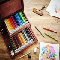 Set pastelnih olovaka, 60 boja, u drvenoj kutiji