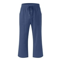 Ženske ležerne hlače Elastične hlače SOLIČKE BOJU LJUBAVE LIJENE SAVEŠENE PROZIVNE ČINE SA Džepcem plavim 3xl