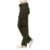 Ženske jednobojne hipi punk hlače ulična odjeća široki kombinezoni s džepovima za trčanje duge hlače