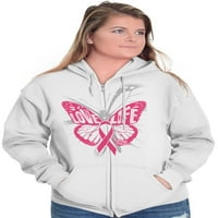 Ljubavni život leptir rak dojke Zip Hoodie Twiebirt Women Brisco Brands