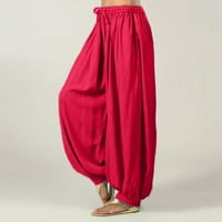 Hunpta žene plus veličine solidne boje ležerne labave harem hlače Žene hlače