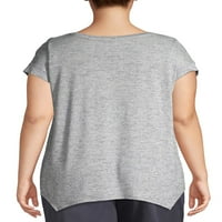 Terra & Sky Women's Plus Size Short Ruyve Super meka majica Sharkbite