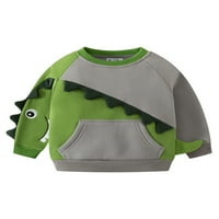 Dječački pulover za dječake, džepna Majica, jesenski topovi s printom od 3 inča, sportski casual labavi džemperi