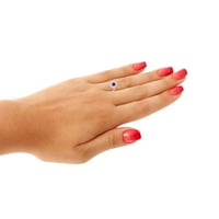 Mauli Jewels prstenovi za žene 1. Karat isprepleteni dizajn dijamant i tanzanitni prsten prog 14K ružino zlato