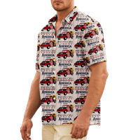 4. srpnja havajska muška majica s državnom zastavom SAD-a, košulja s ovratnikom u boji u boji, Plus veličina,