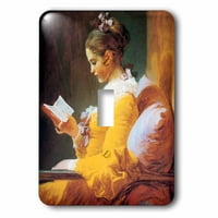 3Drose mlada djevojka koja čita Jean -Honore Fragonard - Single Toggle Switch