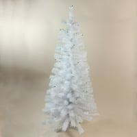 4 '24 unaprijed osvijetljeno bijelo umjetno božićno drvce sa zelenim svjetlima
