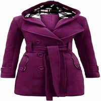 Dvodijelni kaput s pojasom, Topla Dvostruka duga jakna, ženski zimski kaput s kapuljačom plus size, zimski kaput