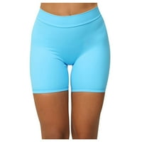 JYEITY Žene kratke hlače za čišćenje ispod 5,00 USD, solidna boja za trčanje joga sportske kratke hlače plave