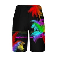 Muške havajske kratke hlače za plažu, Ležerne kratke hlače s elastičnim strukom i cvjetnim vezicama, Muške kratke