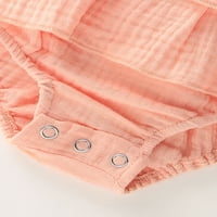 Wybzd odjeća za novorođenčad odjeće ruffle pamuk ručno bez rukava za ručno odijelo suncuit ružičasta 12-18m
