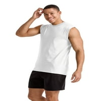 Muška majica bez rukava za mišiće u bijeloj boji