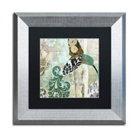 Zaštitni znak likovna umjetnost Hummingbird Batik I Canvas Art by Color Bakery Black Matte, Silver Frame