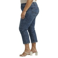 Silver Jeans Co. Plus veličine Suki Mid Rise Capri Veličina struka 12-24