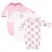 Pamučne haljine za djevojčice od 0 mjeseci za djevojčice u ružičastom cvjetnom uzorku