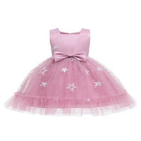 Dječja haljina za djeverušu princeze za djevojčice, balska Haljina Bez rukava, ružičasta 2-inčna