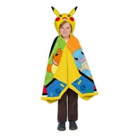 Pokemon Pika Pikachu Snuggle omotani pokrivač s kapuljačom za dijete