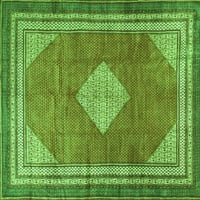 Tradicionalni tepisi u zelenoj boji, kvadratni 5 stopa