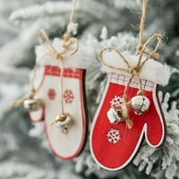 Viseći ukrasi za božićno drvce uparene čizme i rukavice mini privjesak za ukrašavanje božićnih zabava Čizme