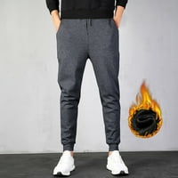 xinqinghao casual hlače muškarce ležerne tople čvrste gamaše pune duljine hlače džepne hlače hlače teret sweatpants